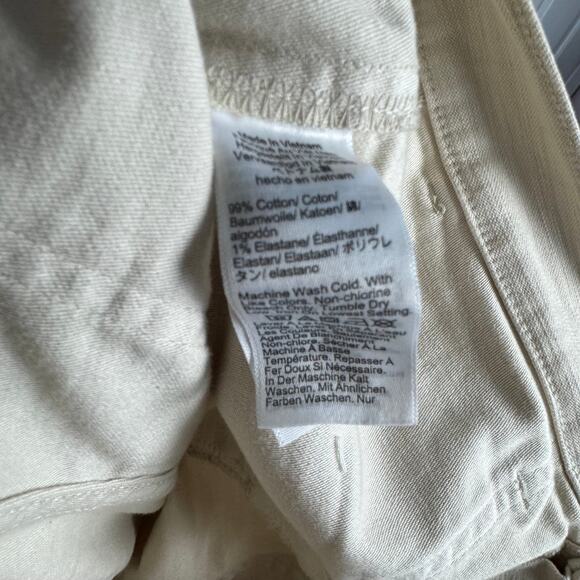 J.crew Petite Camp-Pocket Wide-Leg Slubby Pant Womens P27 Cream CI937 Mid Rise - Picture 9 of 12